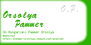 orsolya pammer business card